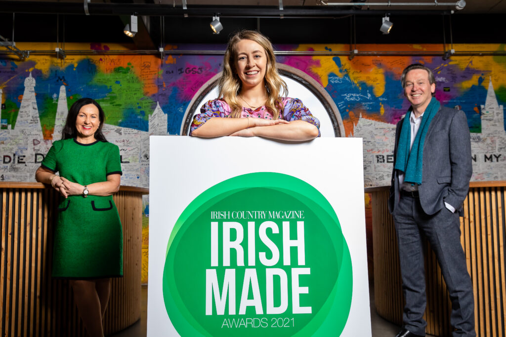 Launching the 5th annual 'Irish Made Awards' are Bríd O'Connell -Guaranteed Irish, Klara Heron, Editor Irish Country Magazine and Brian McGee from the Design & Crafts Council Ireland