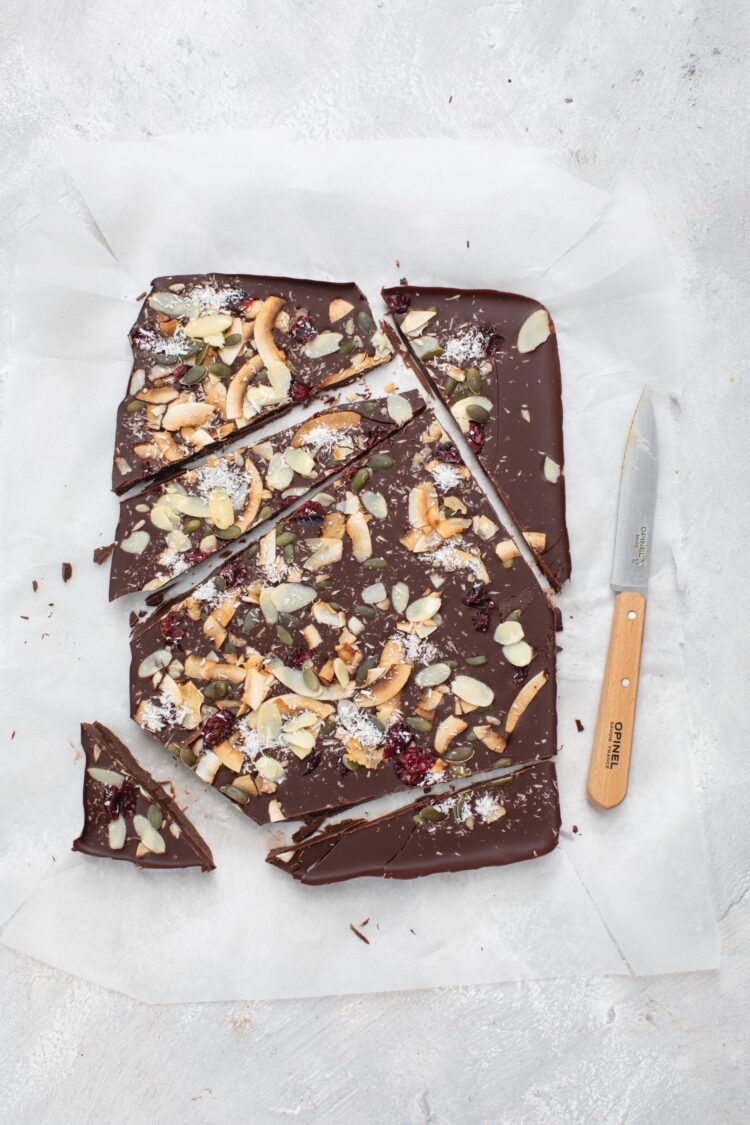 chocolate nut butter shards