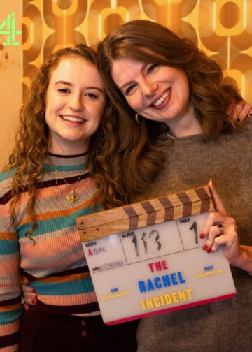 Caroline O'Donoghue on set of 'The Rachel Incident'