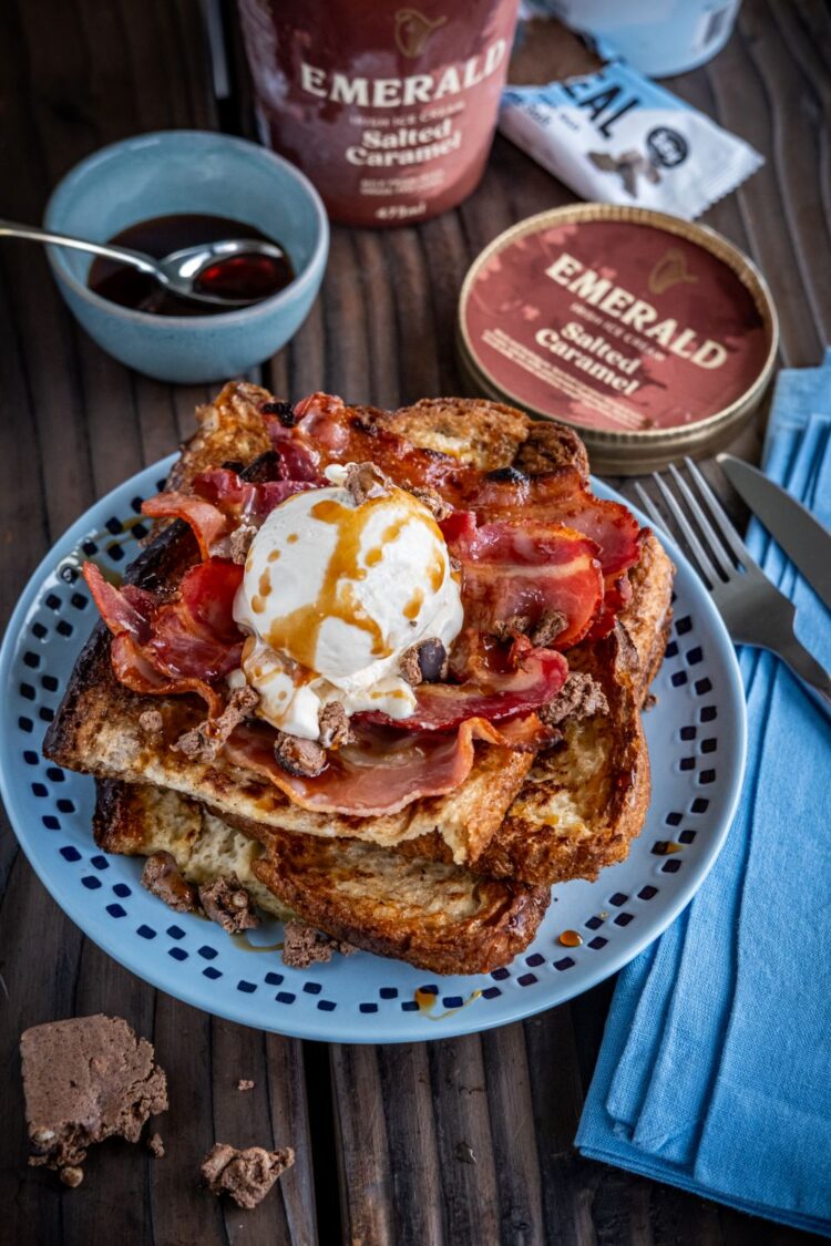 Recipe: French toast with ice cream and apple syrup