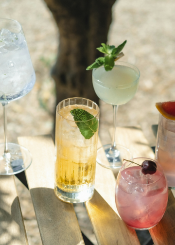 homemade cocktails with herbs