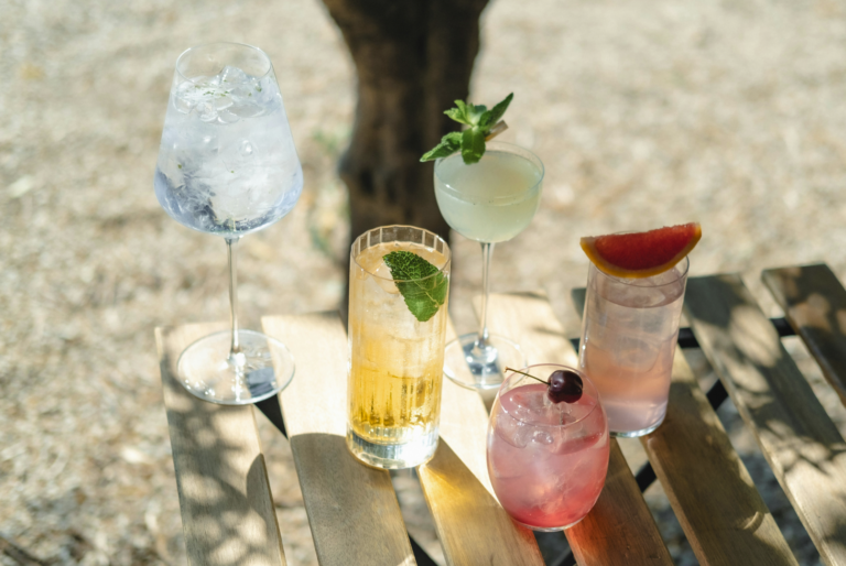 homemade cocktails with herbs
