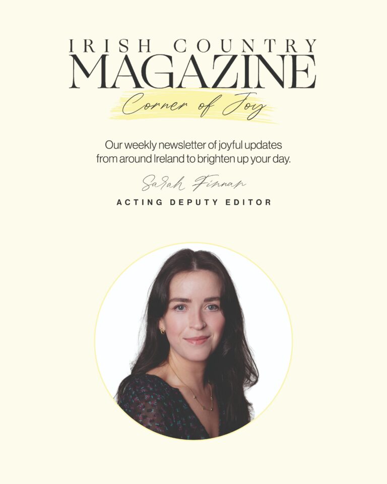 Irish Country Magazine 'Corner of Joy' newsletter cover with Sarah Finnan, Acting Deputy Editor