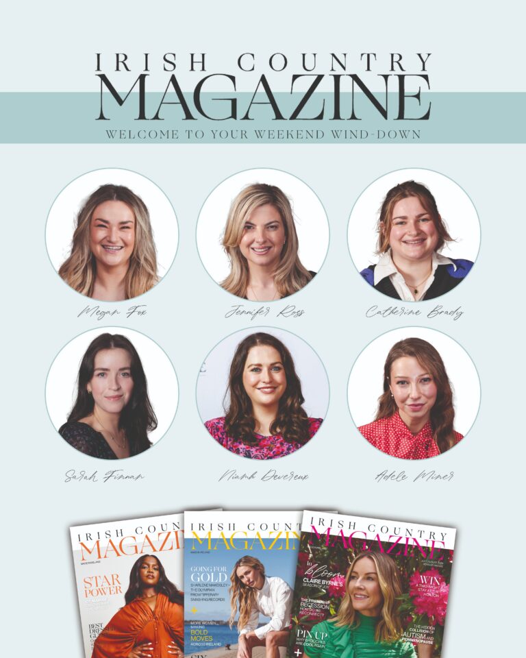 Irish Country Magazine 'Weekend Wind-Down' newsletter cover with the editorial team and recent magazine covers