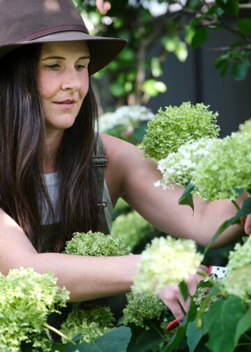 Woman at a gardening event