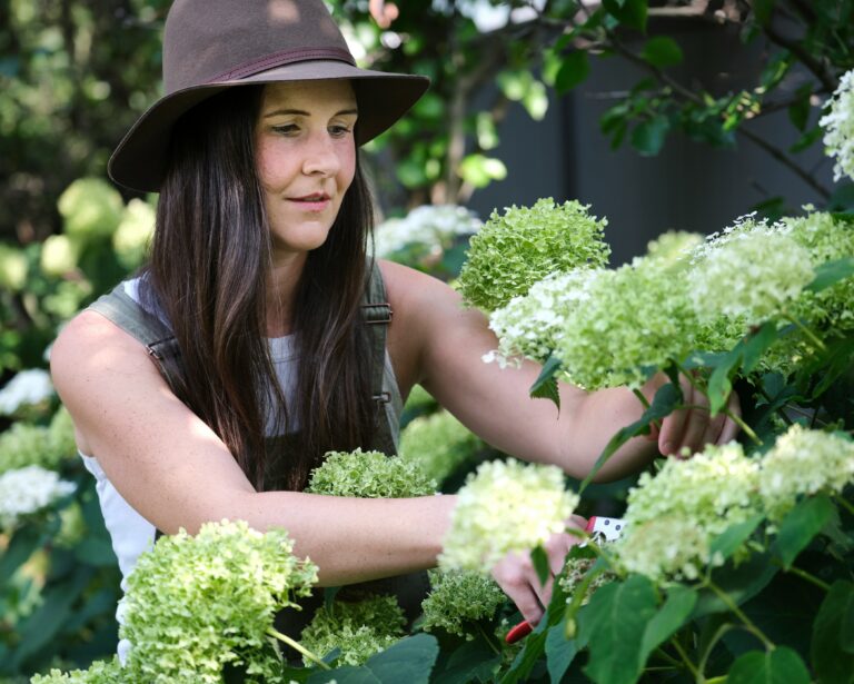 Woman at a gardening event