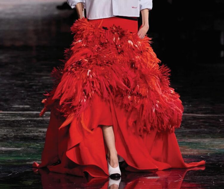 Fire engine red is set to be one of the leading colours this season